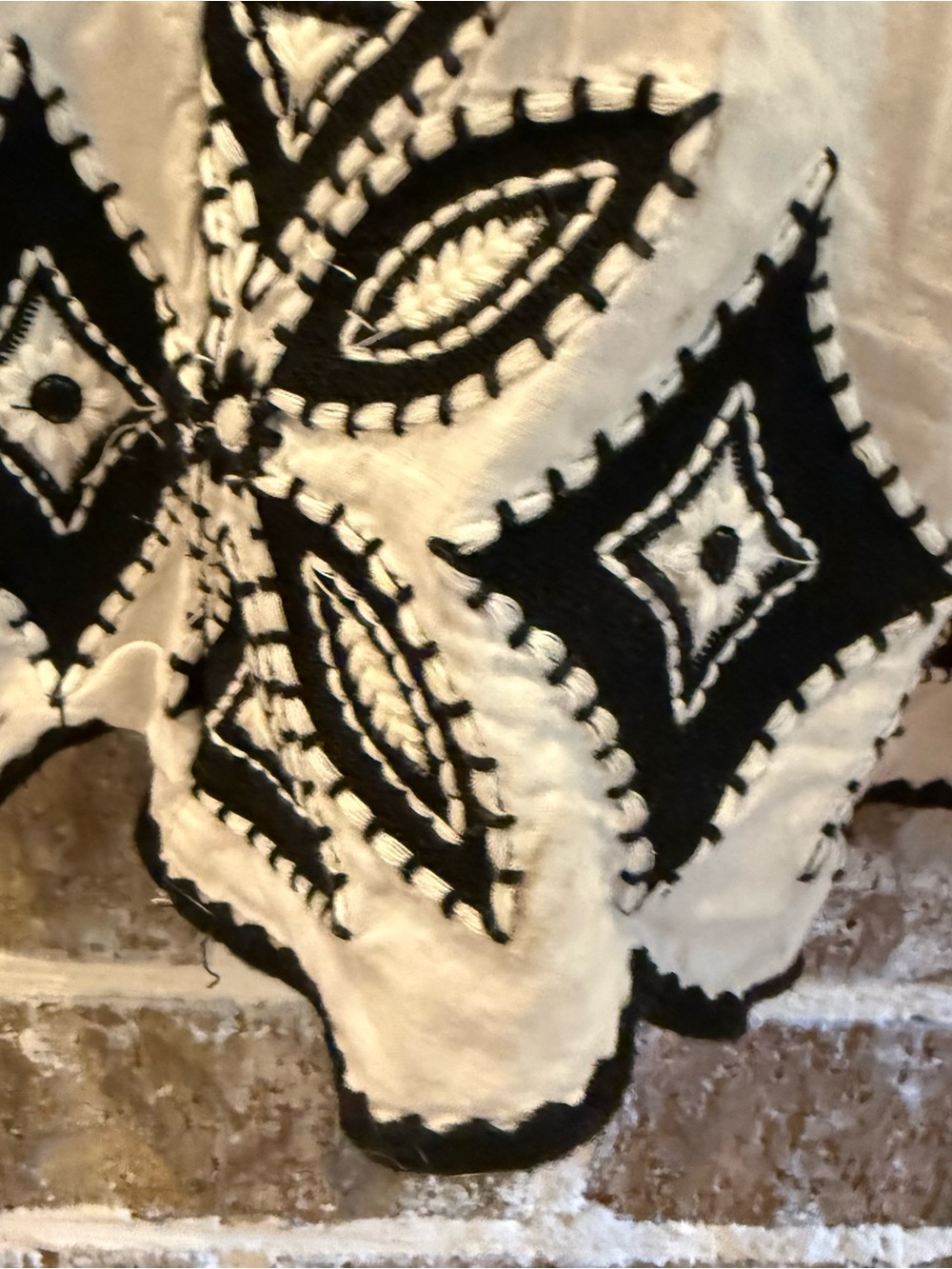 Anthropologie White Maxi Dress with Black Embroidery. NWOT - Picture 3 of 4